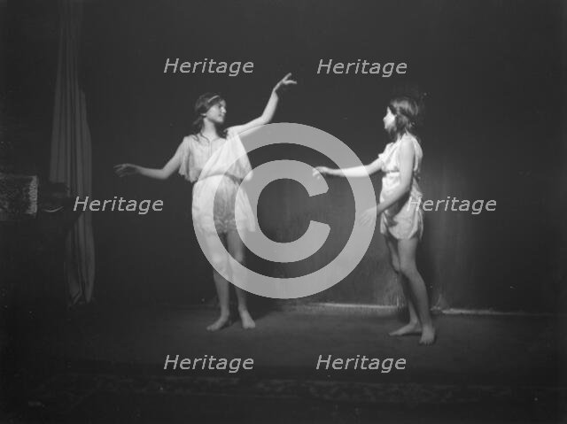 Elizabeth Duncan dancers and children, 1916 Creator: Arnold Genthe.