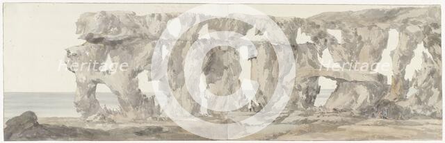 View of a rock on the way to visit Gozo Island, 1778. Creator: Louis Ducros.