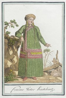 Costumes de Différents Pays, 'Femme Tatar Kastchintz', c1797. Creators: Jacques Grasset de Saint-Sauveur, LF Labrousse.