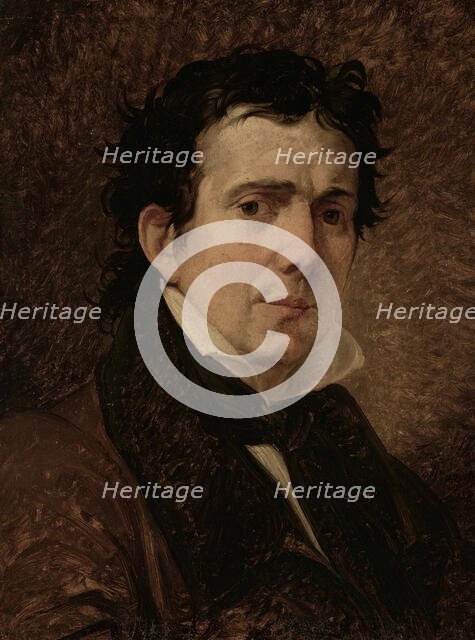 Portrait of sculptor Pompeo Marchesi (1789-1858), 1830. Creator: Hayez, Francesco (1791-1882).