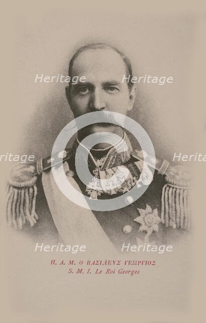 Portrait of George I (1845-1913), King of the Hellenes, c. 1900. Creator: Anonymous.