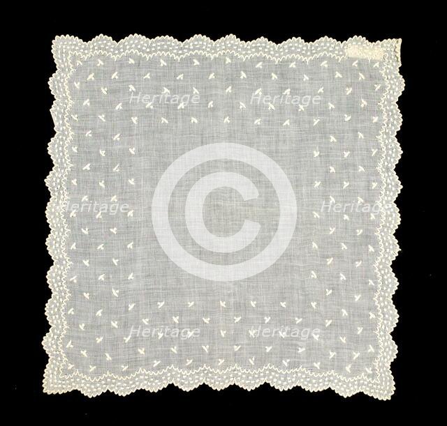 Handkerchief, American, 1830-50. Creator: Unknown.