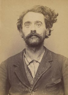 Carraglia. Charles. 39 ans, né à Moceto (It). Homme de lettres. Anar, infraction à la loi ..., 1894. Creator: Alphonse Bertillon.