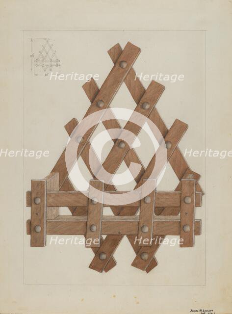 Comb and Brush Rack, c. 1936. Creator: James M. Lawson.