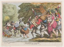 Soldiers on a March, April 1, 1808., April 1, 1808. Creator: Thomas Rowlandson.