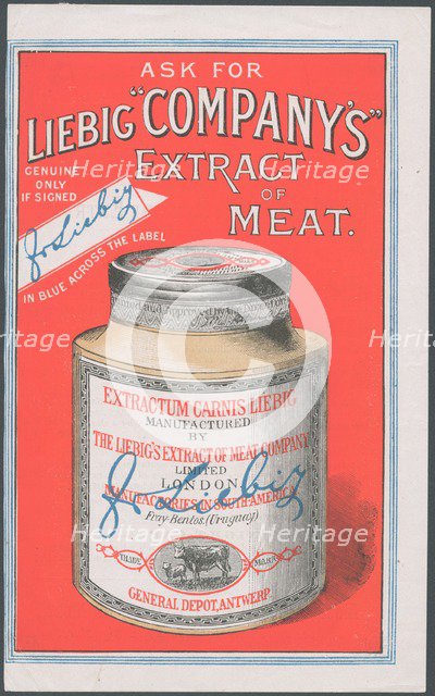 Liebig Company Meat extract, 1880s. Artist: Unknown