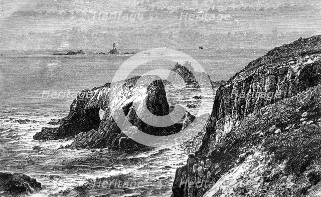 Land's End, Cornwall, 19th century.Artist: Weber