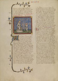 Solomon and a Soldier, about 1360-1370. Creator: Master of Jean de Mandeville.