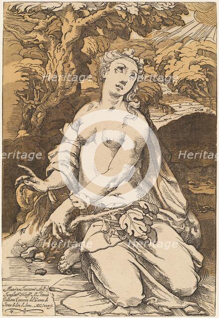 Eve, 1587. Creator: Andrea Andreani.