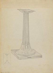 Silver Candle Stand, c. 1936. Creator: Isidore Steinberg.