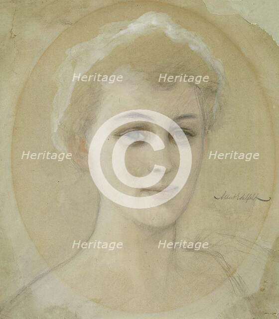 Portrait Study of Baroness Naomi (Emi) de la Chapelle, 1893. Creator: Albert Edelfelt.