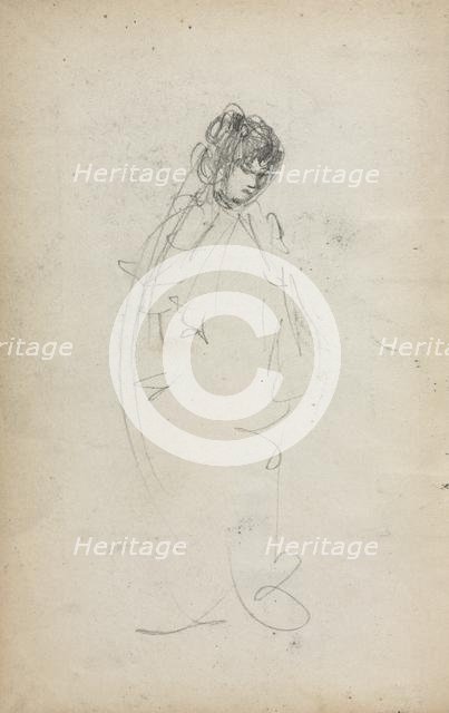 Italian Sketchbook: Standing Woman (page 1), 1898-1899. Creator: Maurice Prendergast (American, 1858-1924).