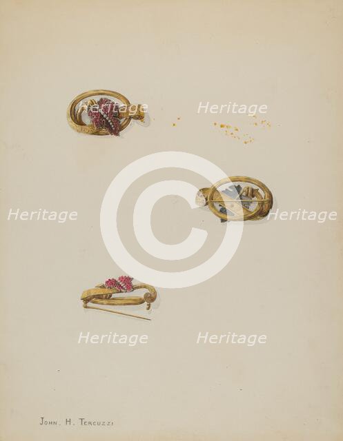 Brooch, c. 1937. Creator: John H. Tercuzzi.