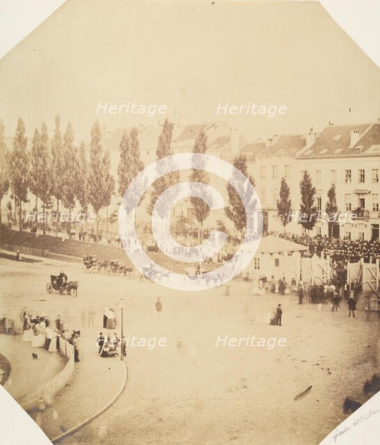 La place pendant les fêtes de septembre, 1854-56. Creator: Louis-Pierre-Théophile Dubois de Nehaut.