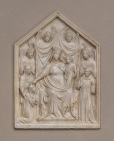 Madonna and Child with Queen Sancia, Saints, and Angels, c. 1335. Creator: Tino di Camaino.