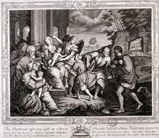 The Shepherds offering gifts to Christ, 1733. Artist: Jacopo Palma