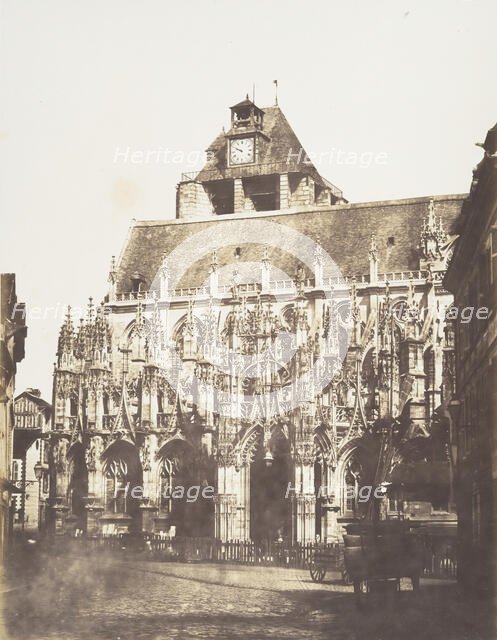 Cathédrale de Louviers, vue générale, 1852-54. Creator: Edmond Bacot.