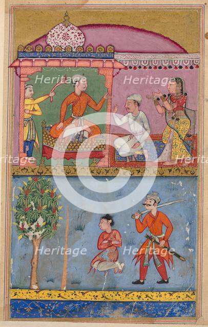 Page from Tales of a Parrot (Tuti-nama): text page, c. 1560. Creator: Unknown.