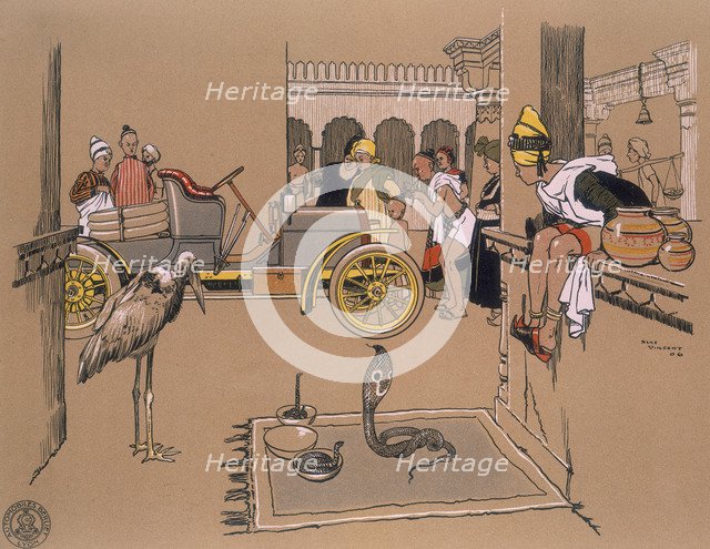 A Berliet car in a Bazaar, 1907. Artist: Unknown