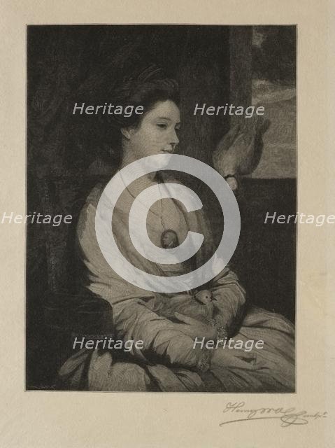 Girl with Doves. Creator: Henry Wolf (American, 1852-1916).