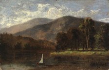 Untitled (sailboat in river), 1876. Creator: Edward Mitchell Bannister.
