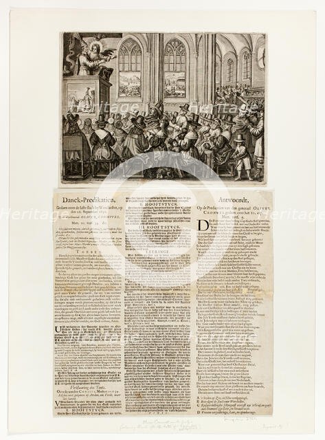 Danck-Predikatien, Gedaen over de laste slach by Worcheseter, op den 18 September 1651. Creator: Unknown.