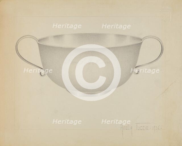Silver Bowl, 1936. Creator: Amelia Tuccio.