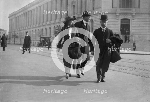 George Fisher Baker Jr. & wife, (1913?). Creator: Bain News Service.