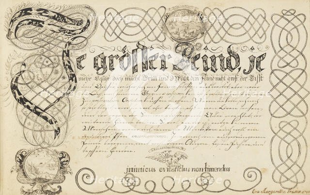 Die offene Schreib-Schule (The open writing school), 1738-1745. Creator: Grüner; Eva Margaretha (1721-1760).