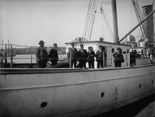 Pilots going out on steam pilot boat New York, between 1900 and 1905. Creator: Unknown.