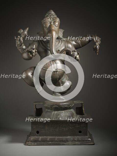 Dancing Ganesha, Lord of Obstacles, 16th-17th century. Creator: Unknown.