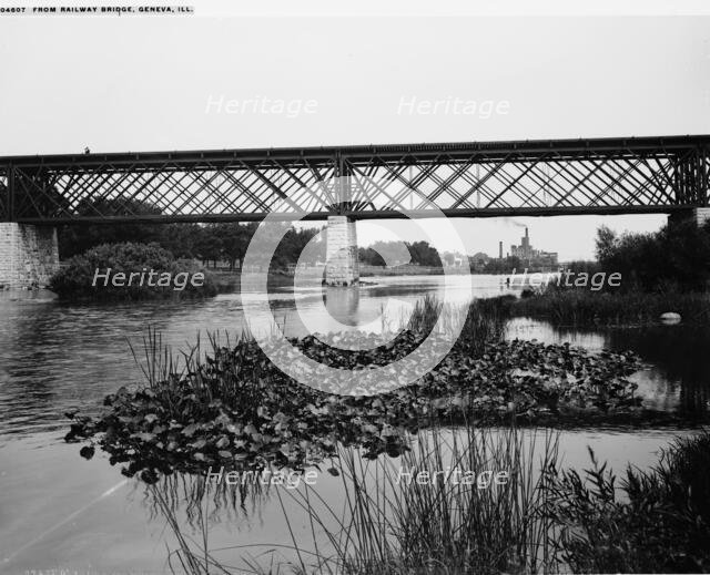 From railway bridge, Geneva, Ill., between 1880 and 1899. Creator: Unknown.