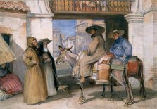 Mendicant Monks at Granada, 1832-1834. Creator: John Frederick Lewis.