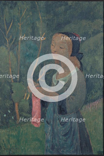 Tricoteuse au bas rose, 1920. Creator: Paul Serusier.