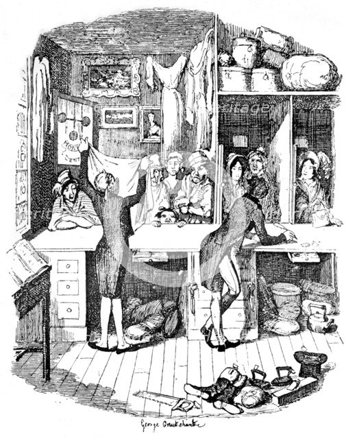 'The Pawnbroker's Shop', c1900. Artist: George Cruikshank.