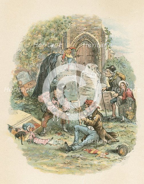 Scene from The Old Curiosity Shop by Charles Dickens, 1841. Artist: Hablot Knight Browne