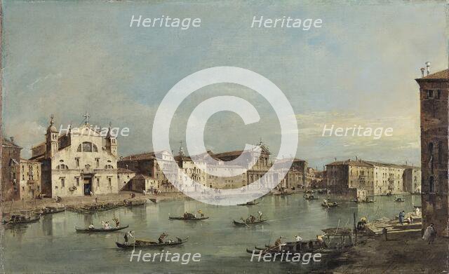 The Grand Canal with Santa Lucia and Santa Maria di Nazareth, 1780. Creator: Francesco Guardi.