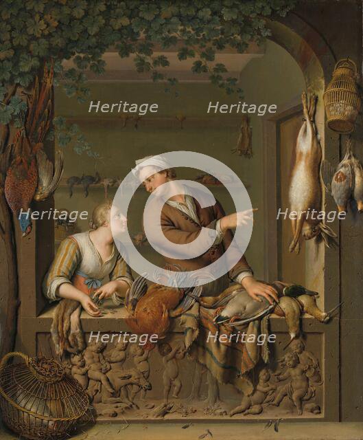 The Poultry Seller, 1733. Creator: Willem van Mieris.