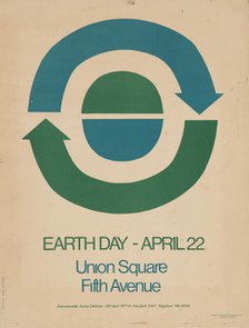 Poster from the first Earth Day, 1970. Creator: Environmental Action Coalition.