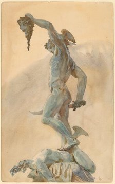Sketch of Cellini's "Perseus", late 19th-early 20th century. Creator: John Singer Sargent.