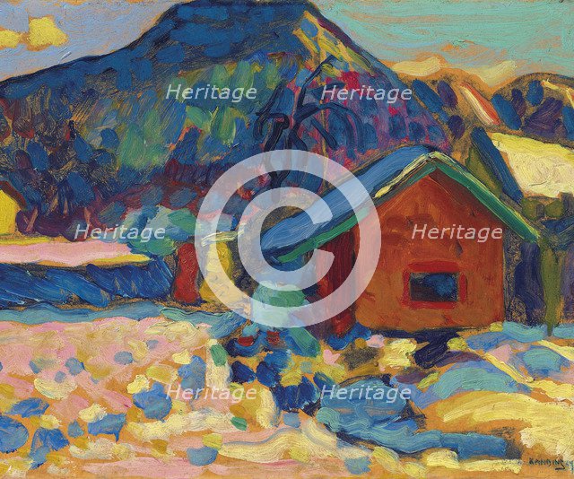 Winter study with mountain, 1908.