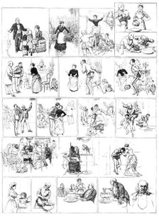 An English Christmas in Paris, drawn by A. Forestier, 1883.  Creator: Unknown.