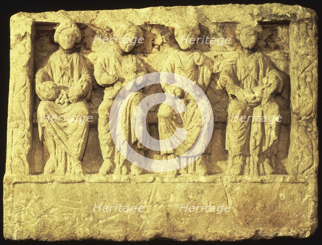 Sculpture of four mother-goddesses, Roman. Artist: Unknown