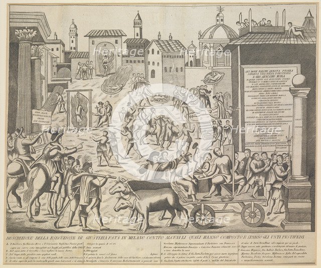 Great Plague of Milan, 1630, ca 1835. Artist: Anonymous  