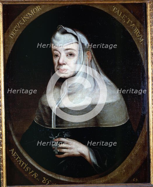 'Portrait of widow or nun', 17th century. Creator: Ruiz de la Iglésia, Francisco (1649-1704).