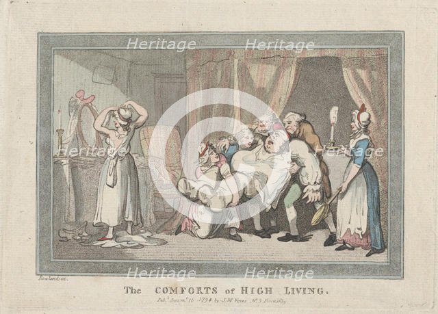 The Comforts of High Living, December 16, 1794., December 16, 1794. Creator: Thomas Rowlandson.