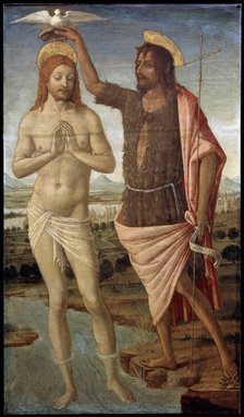 'The Baptism of Christ', after 1486.  Artist: Guidoccio Cozzarelli