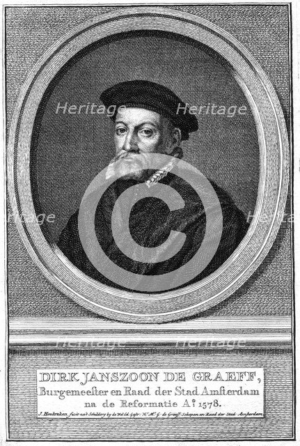 Dirk Janszoon de Graeff, 16th century Mayor of Amsterdam, (18th century). Artist: Jacobus Houbraken