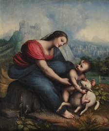 The Virgin and Child with a Lamb, c1515. Creator: Cesare da Sesto (1477-1523).