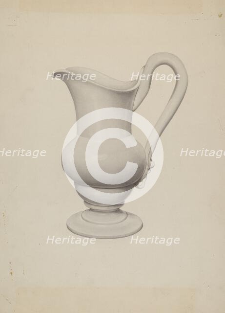 Pitcher, c. 1940. Creator: Roberta Spicer.